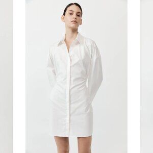 ST AGNI Cotton Oversized Shirt Dress - White